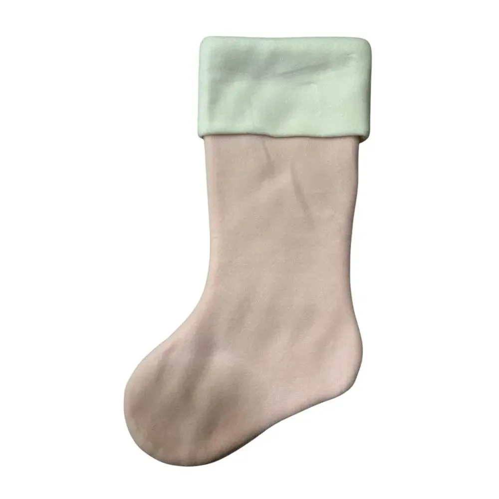 New Baby's First Christmas Pink Embroidered Stocking